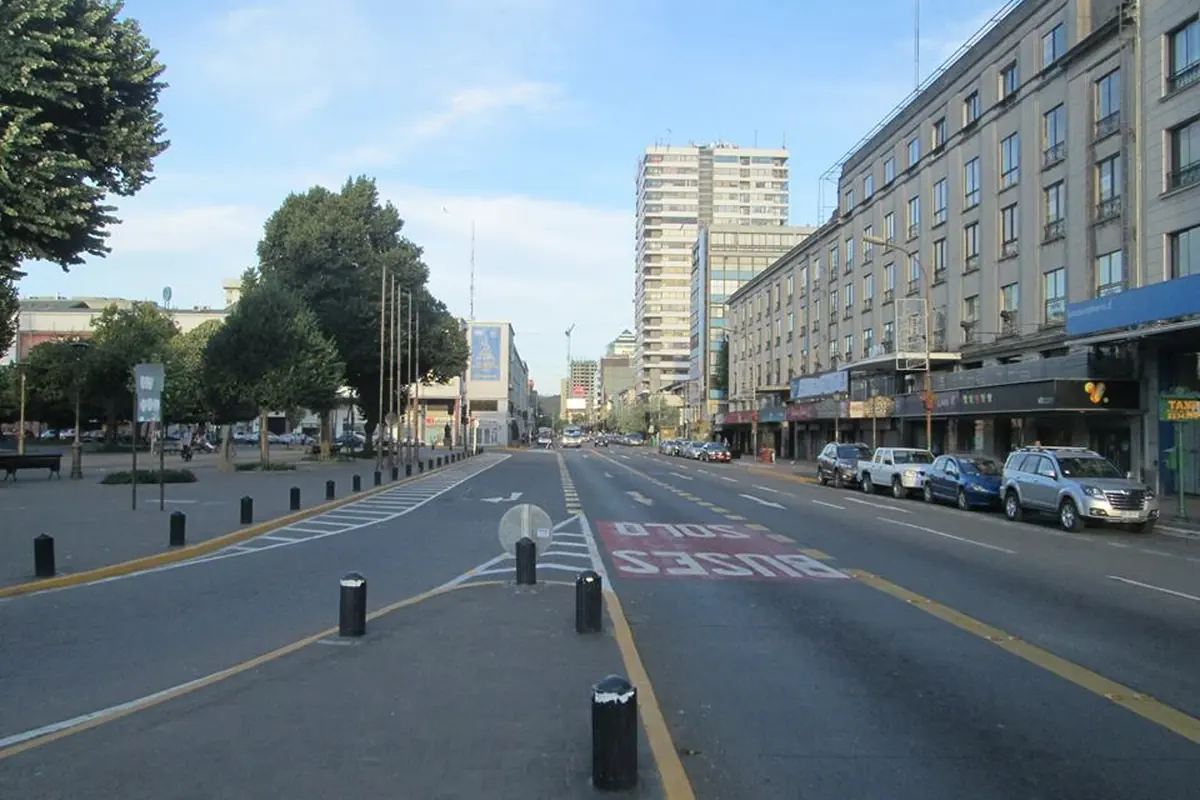 El centro de Concepción con sus edificios en altura, Región del Biobío